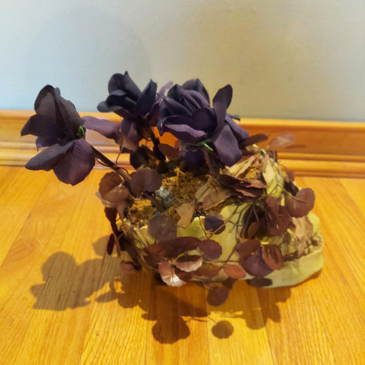 VTG Gemmy Animated Skull Dancing Black Roses Music Halloween Decor Tested Works
