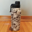 HydraPeak Artisan Skulls & Flowers 32oz Wide Mouth Insulated Steel Bottle NEW