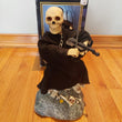 VTG 1996 Gemmy Grim Reaper Playing Violin Halloween Figure Decor Tested Works