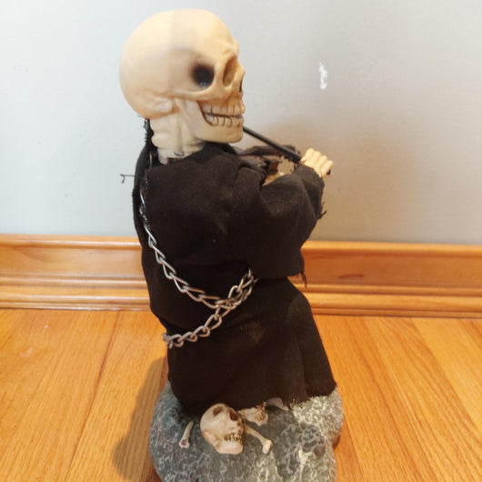 VTG 1996 Gemmy Grim Reaper Playing Violin Halloween Figure Decor Tested Works