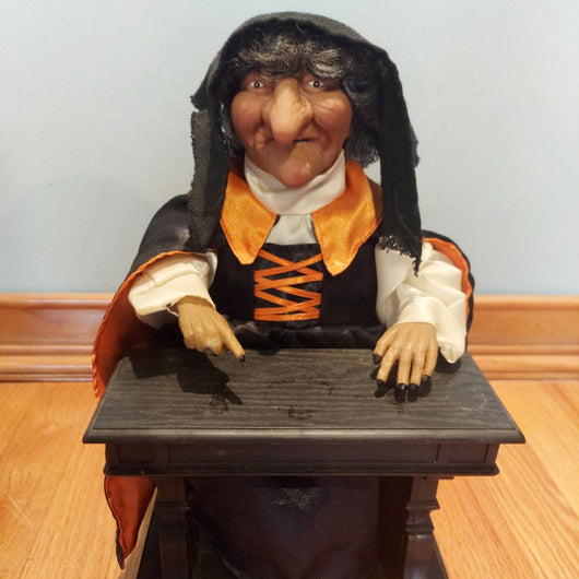 Gemmy Animated Witch Casting Spells Halloween Prop Missing Book Tested & Works