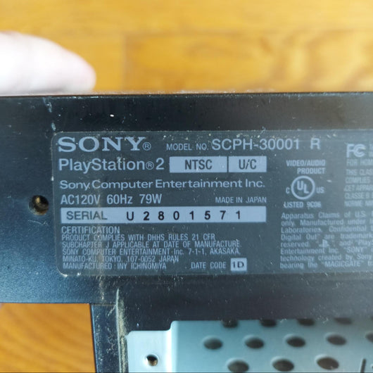 Sony PlayStation 2 PS2 Fat SCPH-30001 R Console For Parts Does Not Read Discs