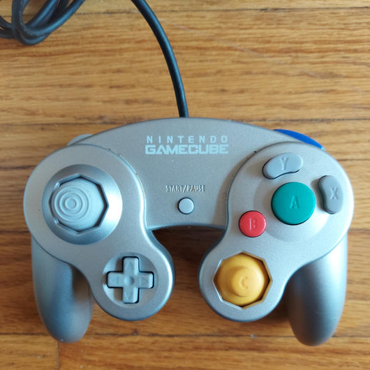 Nintendo GameCube Platinum DOL-101 Console OEM Controller & Cords Tested Works