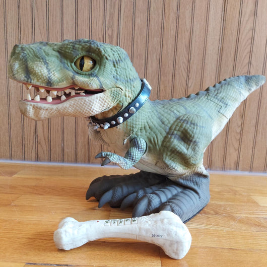 Mattel 2008 D-Rex Robotic Dinosaur Toy w/Bone Remote Moves Roars Does Not Walk