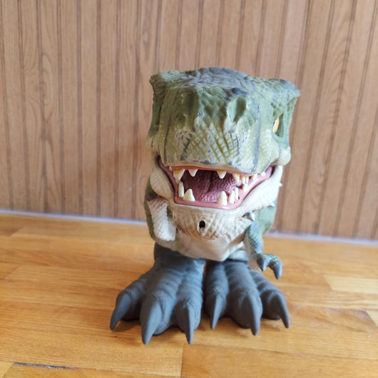Mattel 2008 D-Rex Robotic Dinosaur Toy w/Bone Remote Moves Roars Does Not Walk