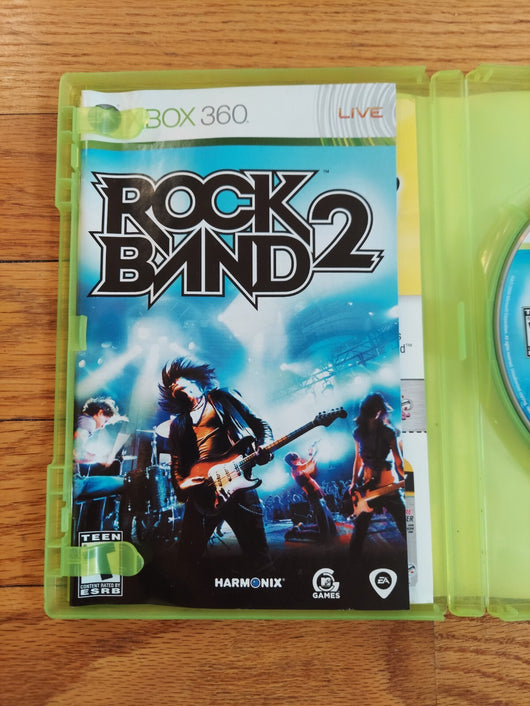Harmonix Rock Band Wired Fender Stratocaster Guitar Xbox 360 W/Strap & Rock Band