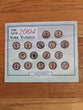 Framed New York Yankees 2004 Painted State Quarters - Complete Coin Set 101st...
