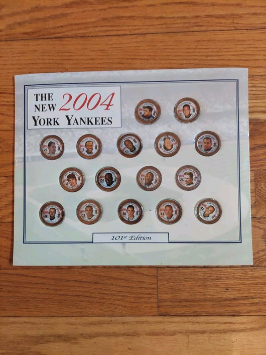 Framed New York Yankees 2004 Painted State Quarters - Complete Coin Set 101st...