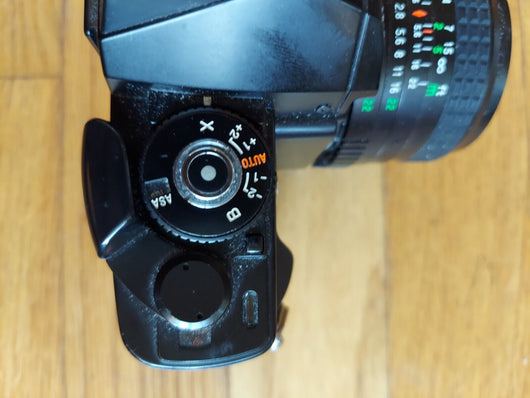 Minolta X-7 Camera W/Focal 1:2.8 28mm Lens, Minolta 1:1.7 50mm Lens, W/ Bag