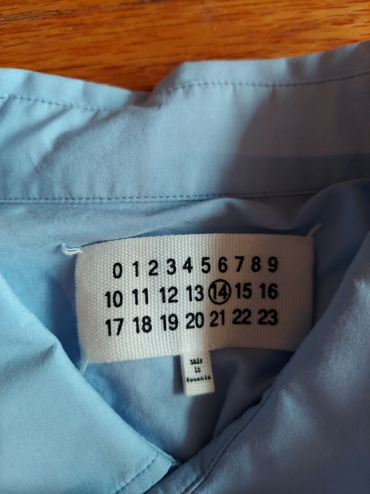 Maison Martin Margiela: Light Baby Blue Long Sleeve Button Down Men 54 Slim