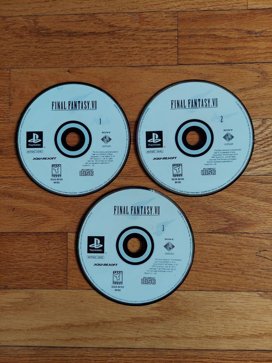 Final Fantasy VII 7 Sony Playstation 1 PS1  *DISCS ONLY, Works, FAST SHIPPING!