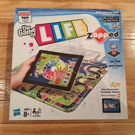 The Game of Life ZAPPED Modern version Great For Game Night, Fast Shipping