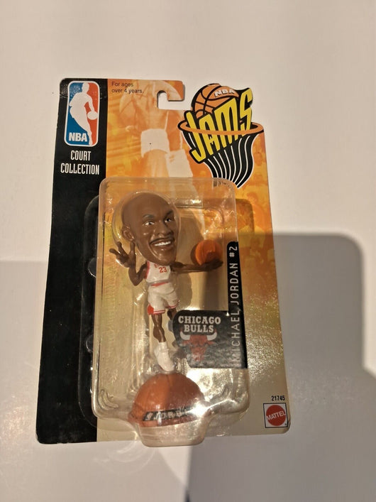 Mattel NBA Jams Action Figure Michael Jordan White & RED MOC 1998 #2