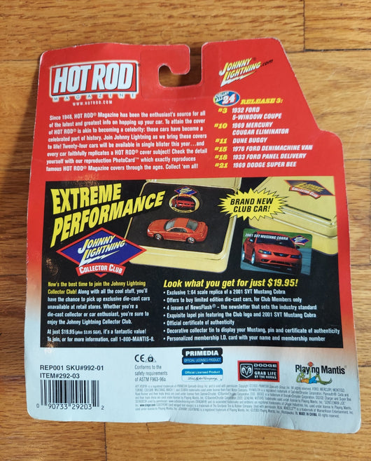 Johnny Lightning: Hot Rod Magazine - 1969 Dodge Super Bee -1/64 Scale NEW Sealed