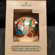 Vintage Walt Disney Seven Dwarfs Keepsake Ornament 1982 Hallmark Satin Fast Ship