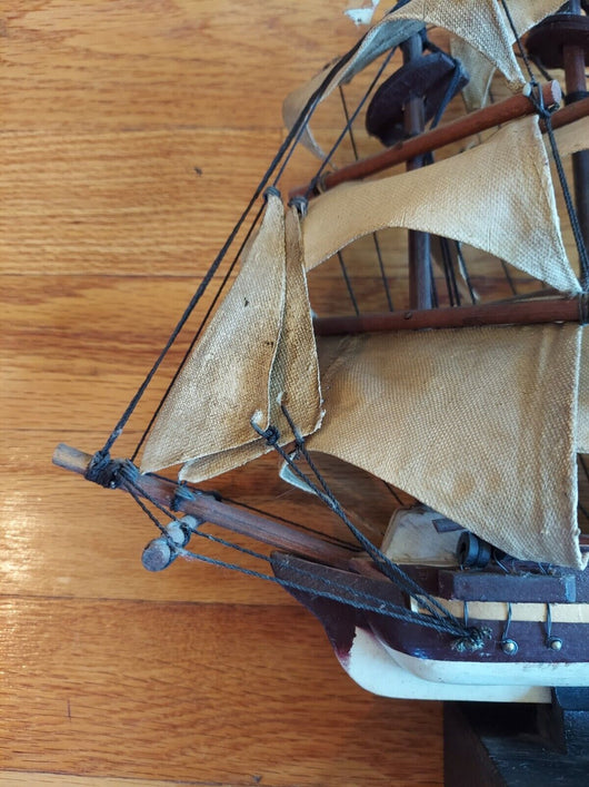 H.M.S Bounty Wooden Ship (Hand Made) Coin Bank By Har-Lee