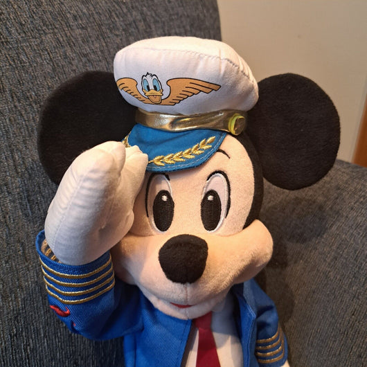   Disney Mickey Mouse Airline Pilot Plush, Great Condition,Fast Shipping
