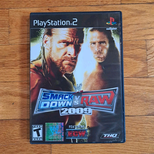 WWE SmackDown vs. Raw 2009 Featuring ECW (PS2, 2008, Sony Playstation 2)Complete
