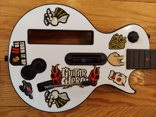 Wii Rockband Bundle W/Wireless Drumset, Cymbals, Wireless Guitar Hero Les Paul