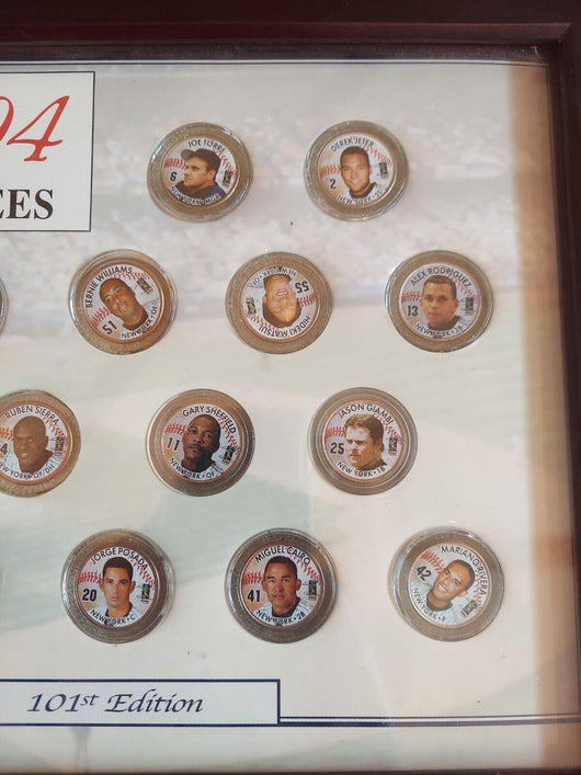 Framed New York Yankees 2004 Painted State Quarters - Complete Coin Set 101st...
