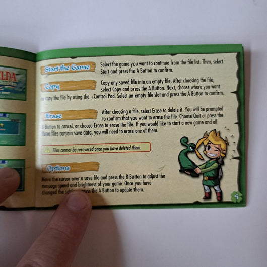 Legend of Zelda: The Minish Cap Nintendo Game Boy Advance Manual Only! Fast Ship