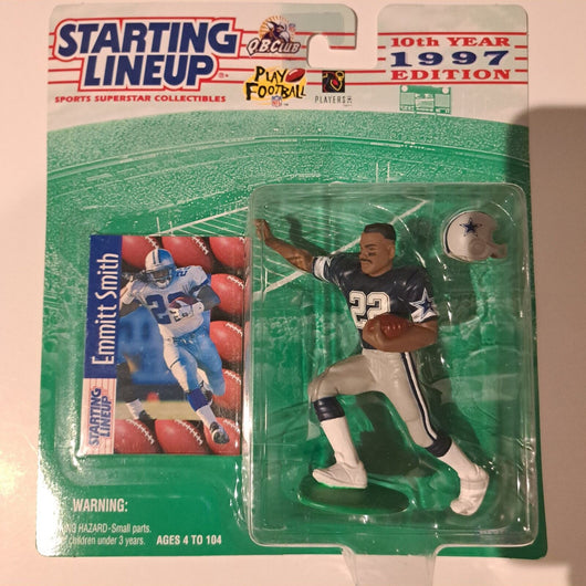 1997  Emmitt Smith  SLU Starting Lineup  w/Card  Nice Collectible  NRMT