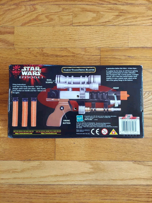 Star Wars Episode 1: Naboo Foam-Firing Blaster, New In Box, Fast Shipping!
