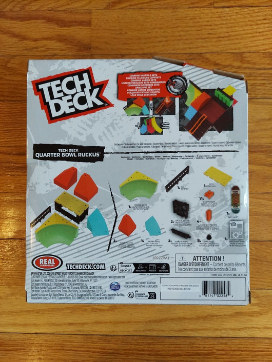Tech Deck: Quarter Bowl Rukus Set, Fast Shipping!