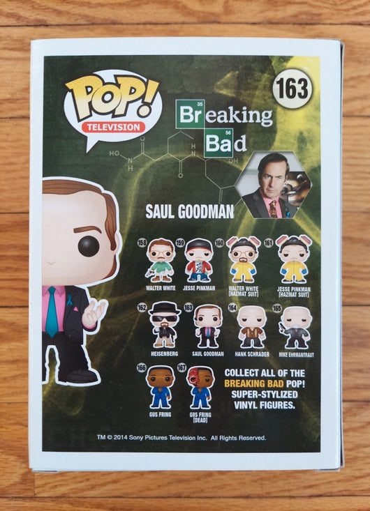 Funko Pop! Breaking Bad - Saul Goodman #163 - Vinyl Figure - NEW - Fast Shipping