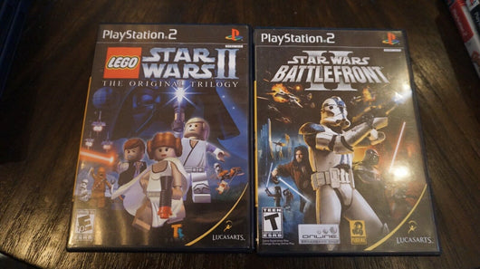 LEGO Star Wars II: The Original Trilogy (PS2) & Star Wars Battlefront 2 (CIB)