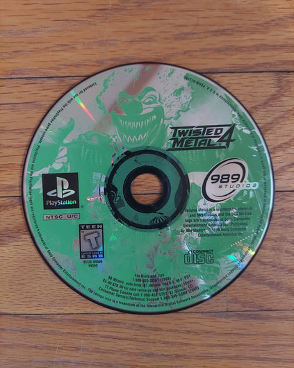 Twisted Metal 4 (Disc Only) - PS1 Game - Action Vehicular Combat Works Fast Ship