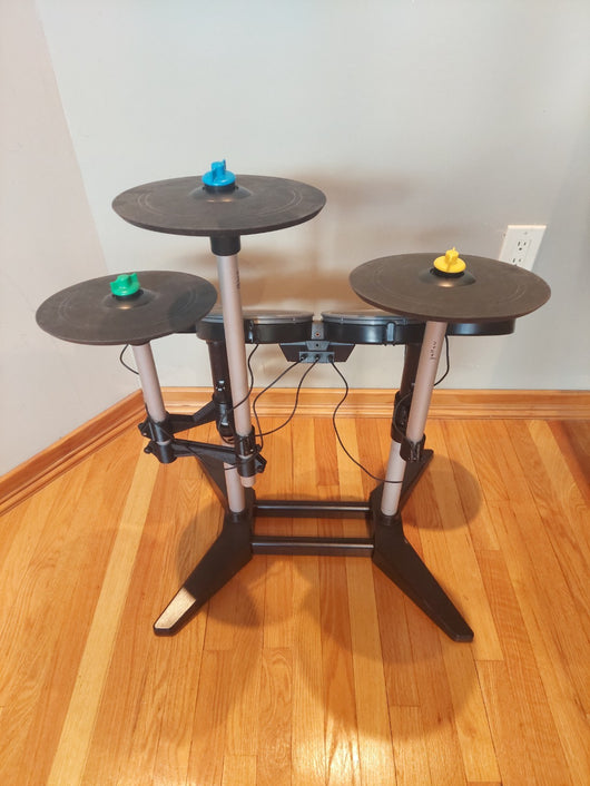 Xbox 360 Rock Band 3 Wireless Pro Drum Set & Pro Cymbals Kit W/Pedal & Stick