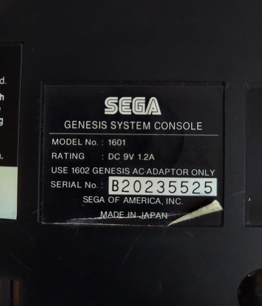 Sega Genesis Console (Generation 1) W/Controller & Cords - 1601 - Tested/Works