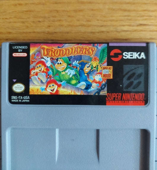 Troddlers - SNES Game Puzzle Strategy Cartoon Retro Classic Works Fast Shipping