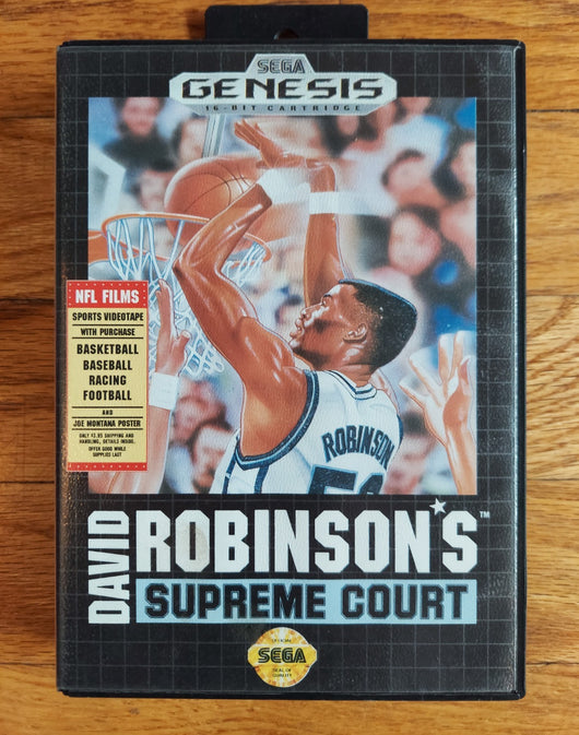 David Robinson's Supreme Court (CIB) - Sega Genesis Basketball, Fast Shipping!