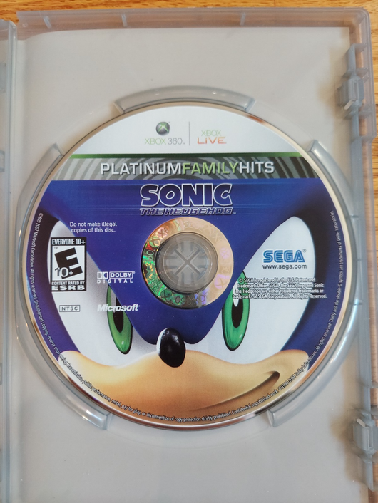 Sonic The Hedgehog (Platinum Family Hits) (CIB) - Xbox 360, Fast Shipping!