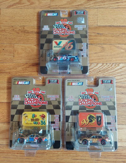 Racing Champions: Gold Chrome Commemorative Series - Nascar 10 Years - 3 Car Lot