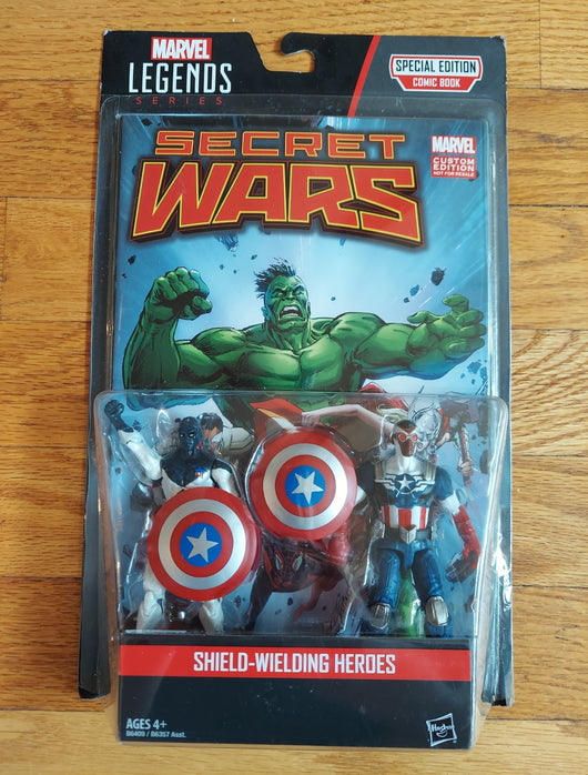 Marvel Legends Series: Shield-Wielding Heroes W/Secret Wars Comic Book Figures