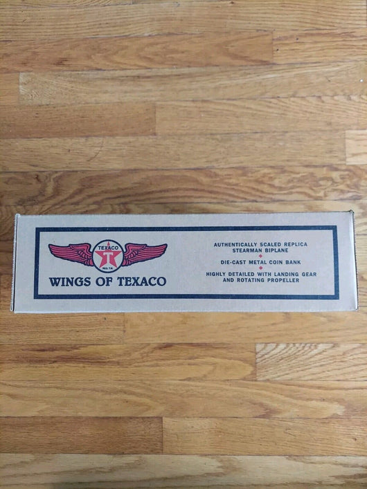 ERTL WINGS OF TEXACO 1931 Stearman Biplane 3rd In Series DIE-CAST Metal Bank