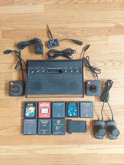 6 Switch Atari (CX-2600) Console - Tested/Working W/2 Controllers Paddle Control