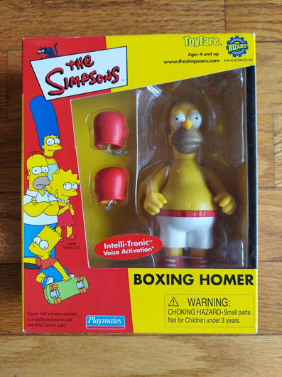 THE SIMPSONS WORLD OF SPRINGFIELD TOYFARE BOXING HOMER INTERACTIVE FIGURE