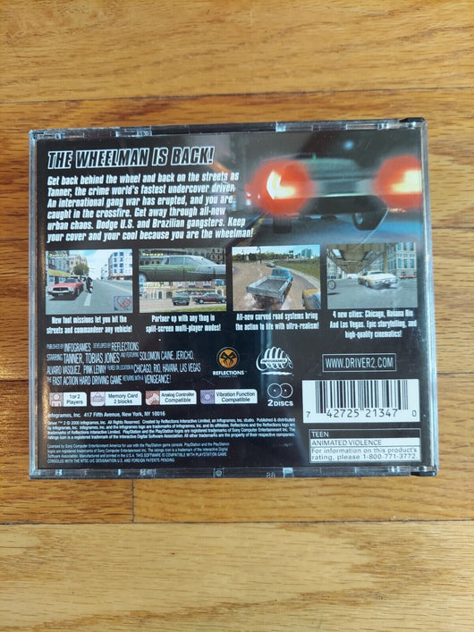 Driver 2 PS1 PlayStation 1- Complete CIB, Works, Fast Shipping, Great Game