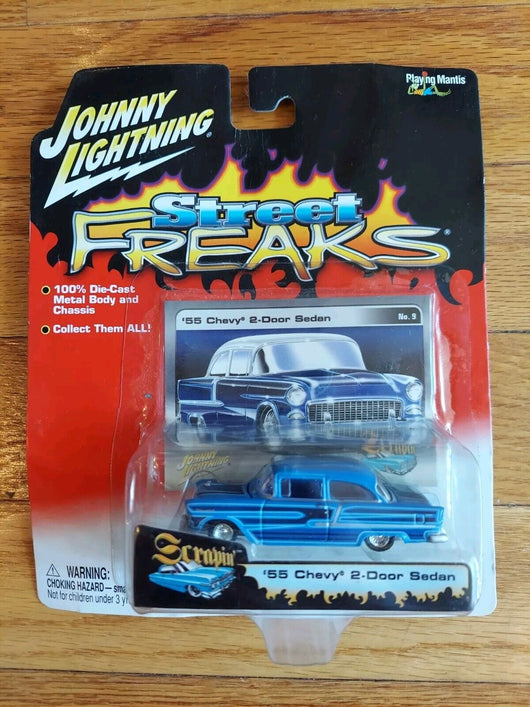 Johnny Lightning Street Freaks Zingers '55 Chevy 2 Door Sedan Flyin' Fifty-Fiver