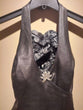 Lambskin Couture Halter Top (PRADA OR OSCAR DE LA RENTA) with Crystal Broach