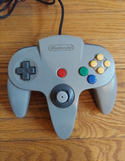 Nintendo 64 Controller (Gray) - Directional Stick Good - Authentic OEM - 1996