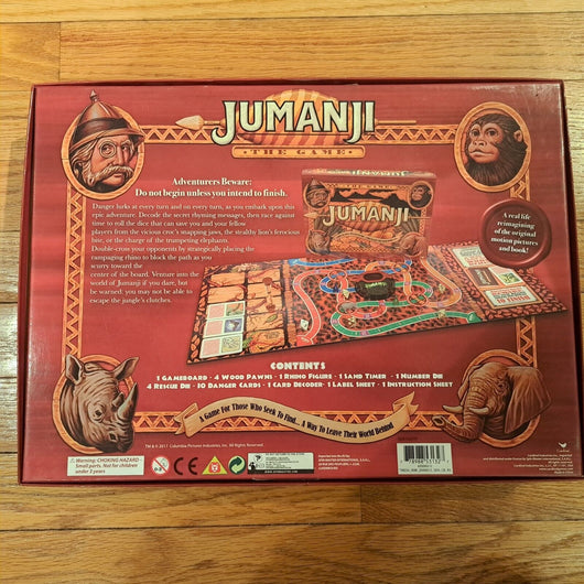 JUMANJI The Game Board Game Family Adventure Game, Completed, Best For Game Nite