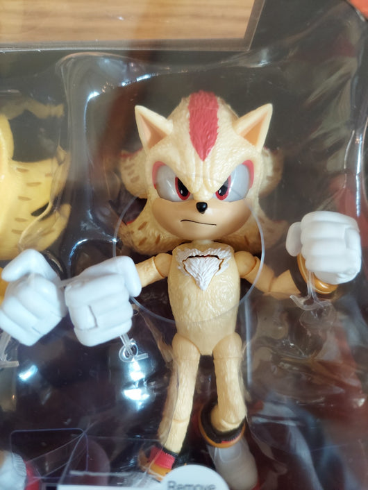 Sonic The Hedgehog 3 - Movie Light-up Super Shadow & Super Sonic 5