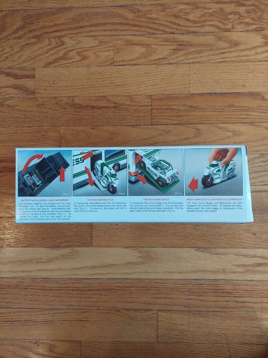 Hess 1998 Recreation Van With Dune Buggy And Motorcycle, Fast Shipping!
