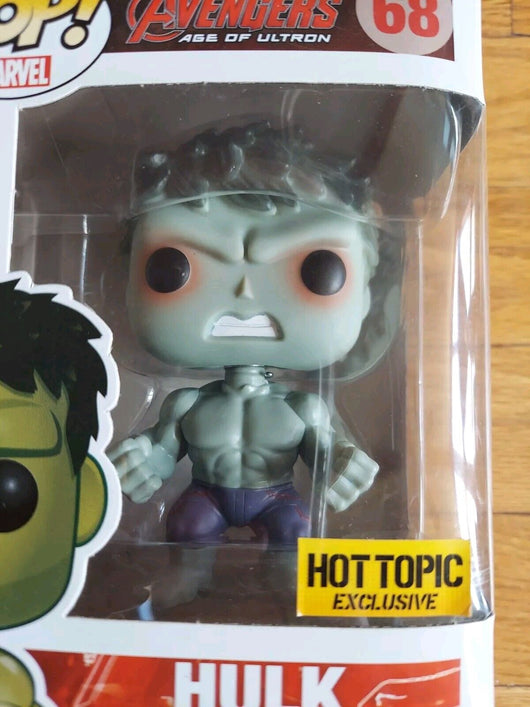  FUNKO MARVEL AVENGERS POP VINYL HULK #68 HOT TOPIC EXCLUSIVE,New Fast Shipping