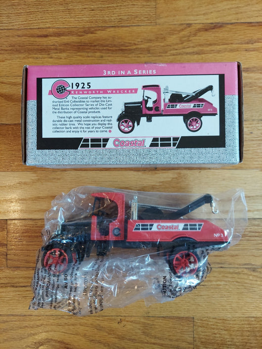 Ertl Coastal 1925 Kenworth Wrecker Die-Cast Coin Bank - 1/34 Scale, Fast Ship!